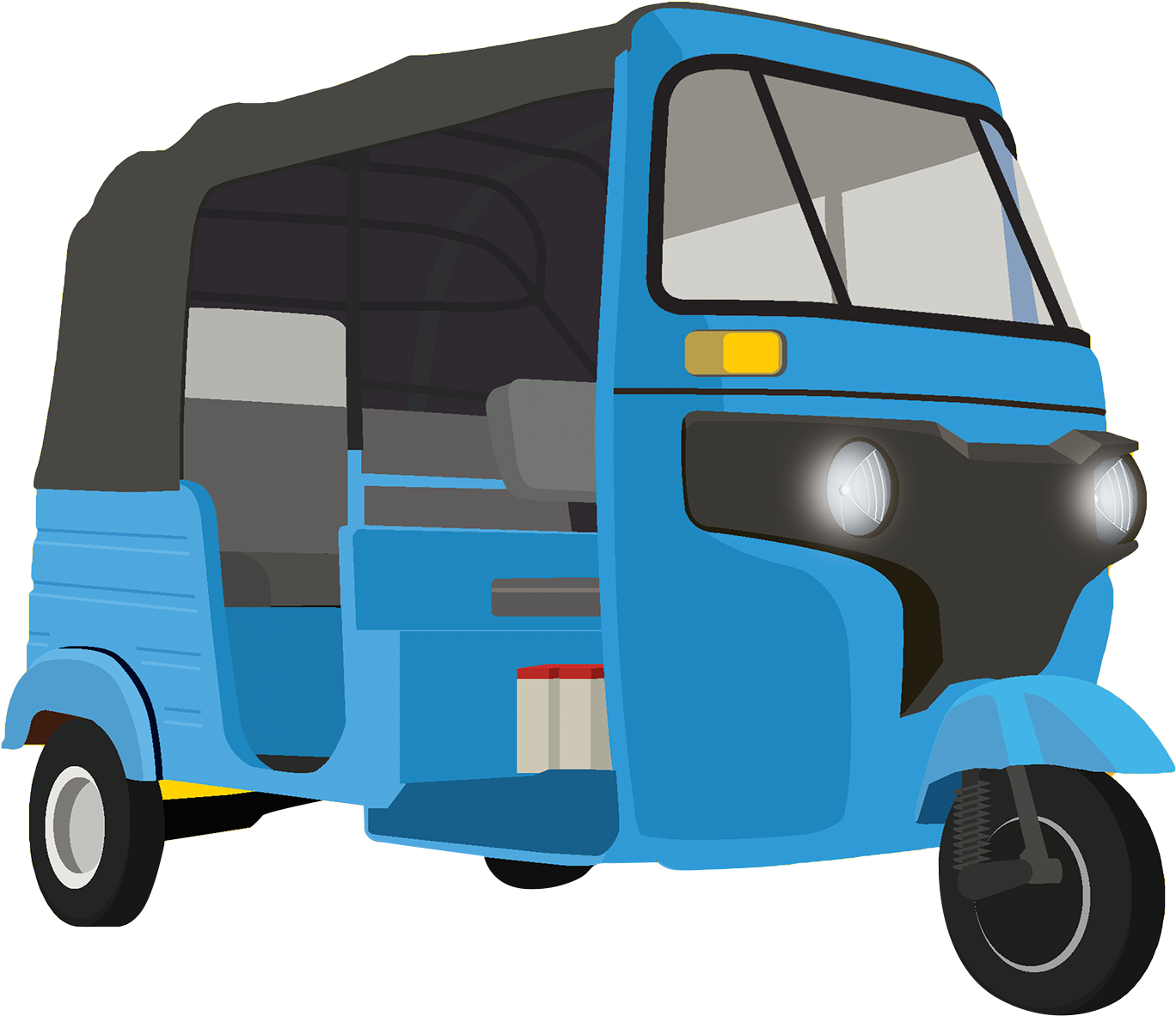 Vip - Rickshaw (2480x1494), Png Download