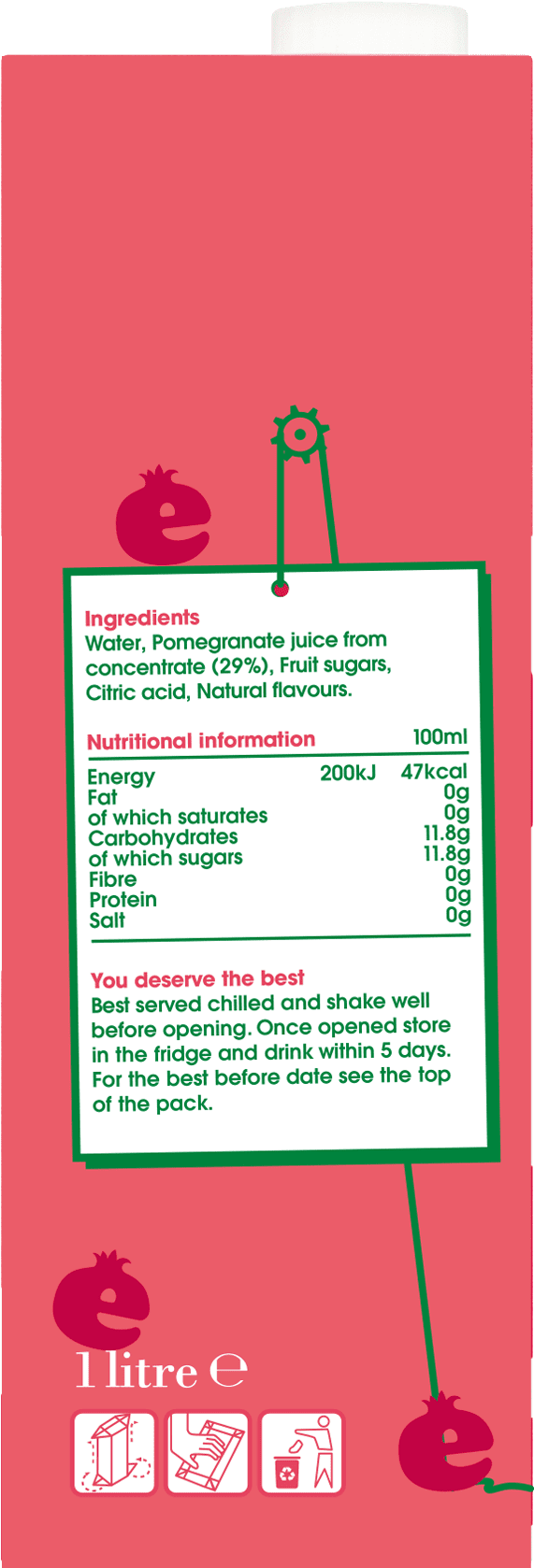 Pomegranate Juice - Graphic Design (1200x1763), Png Download