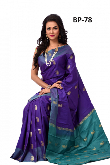 Katan Silk Saree (467x700), Png Download