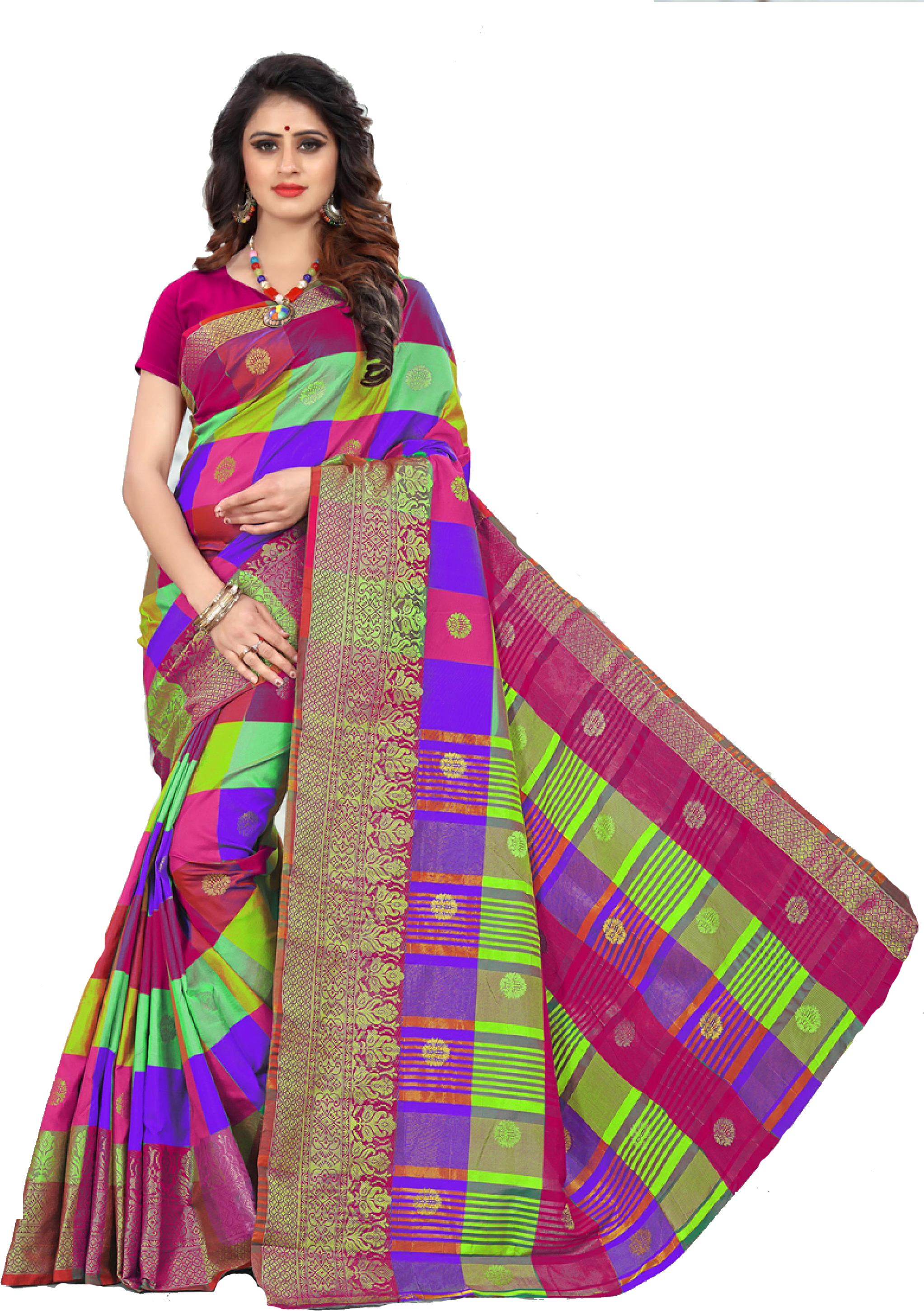 Silk Sarees - Handloom Saree (2045x2900), Png Download
