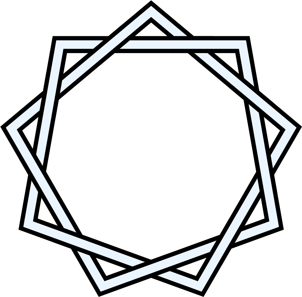 9-2 Star Polygon Interlaced - Vector Graphics (1041x1024), Png Download