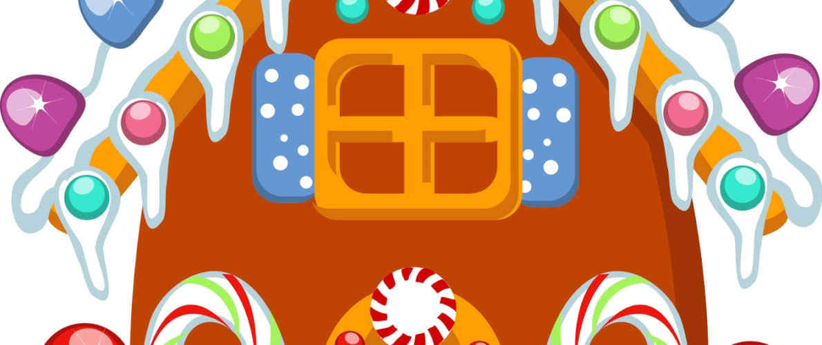 Candyland House - Ginger Bread Man House (1190x500), Png Download