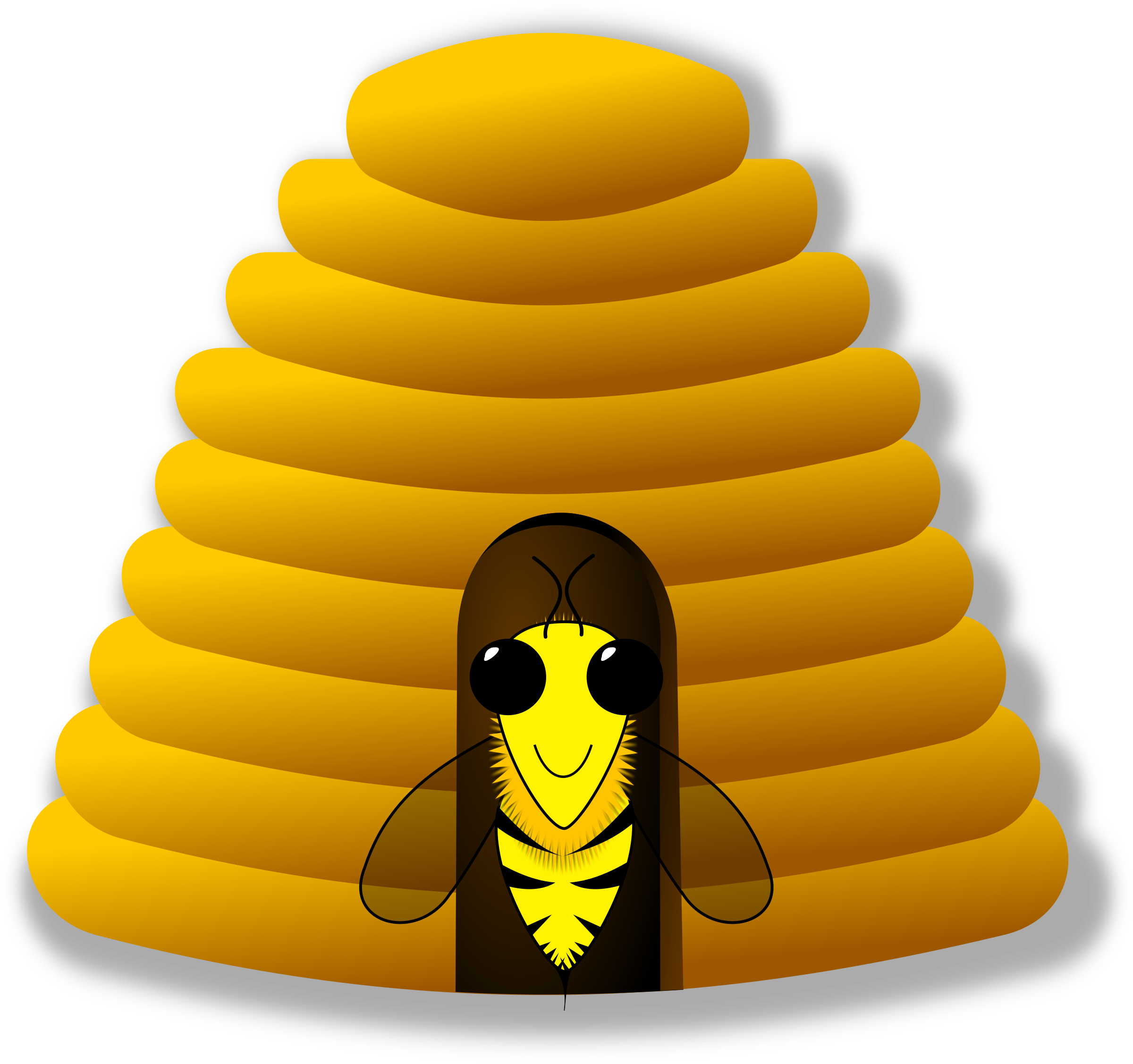 Beehive Honey Bee Honeycomb Beeswax - Bee Hive Shower Curtain (362x340), Png Download