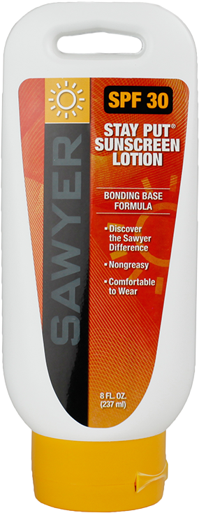 Stay-put® Spf 30 Sunscreen - Sawyer Products Stay Put Sunscreen Lotion - Spf 30 (489x800), Png Download
