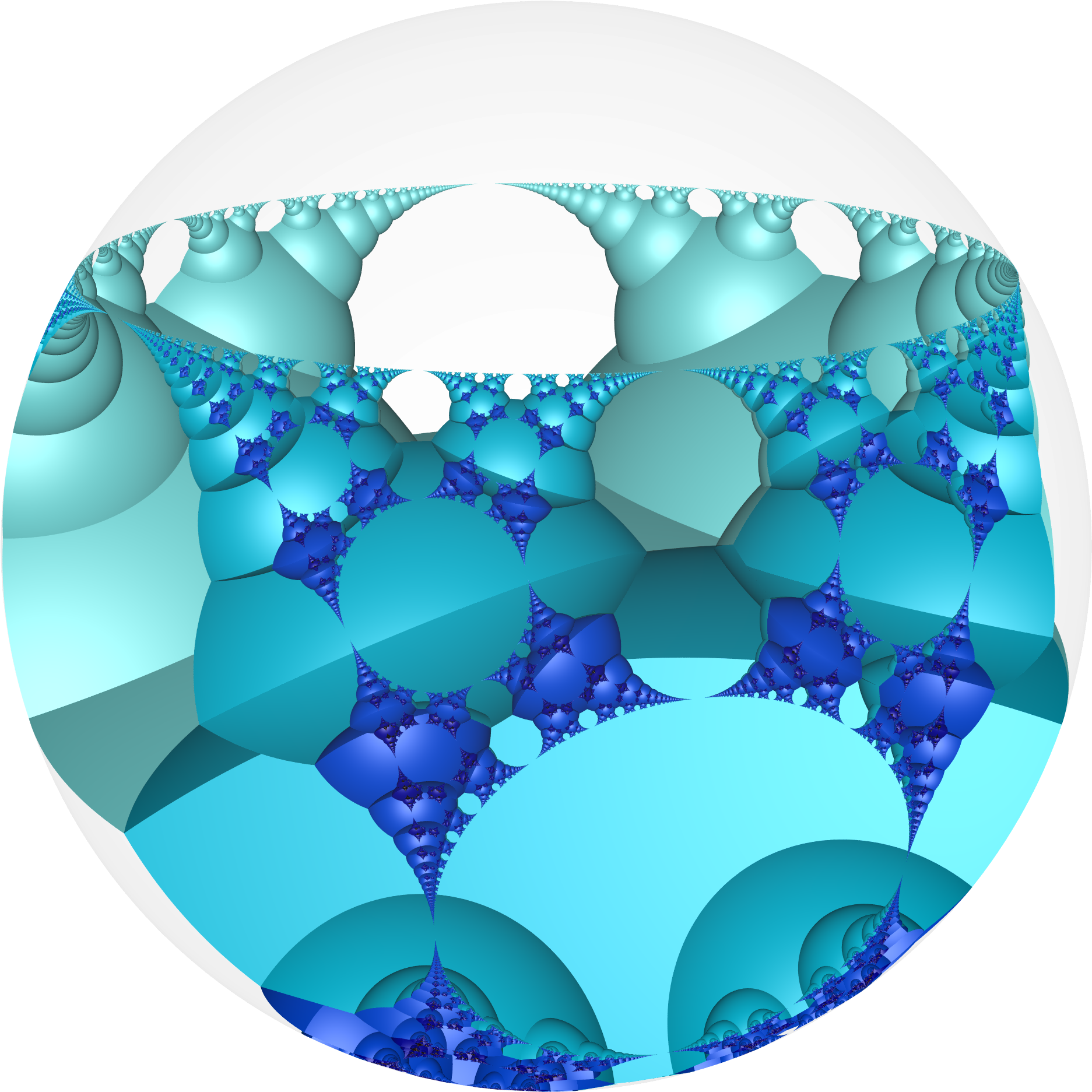 Hyperbolic Honeycomb 3 I 3 Poincare - Uniform Honeycombs In Hyperbolic Space (2000x2000), Png Download