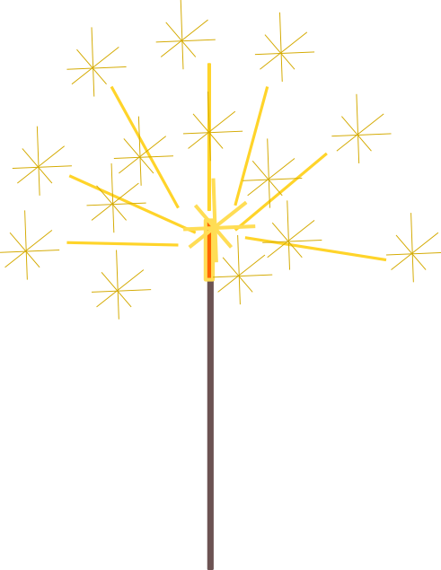 Free Printable Gluecksbringer Scrapbooking Graphic - Transparent Background Sparkler Png (491x635), Png Download