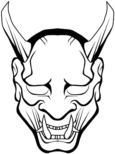 Devil - Oni Mask Png (476x640), Png Download
