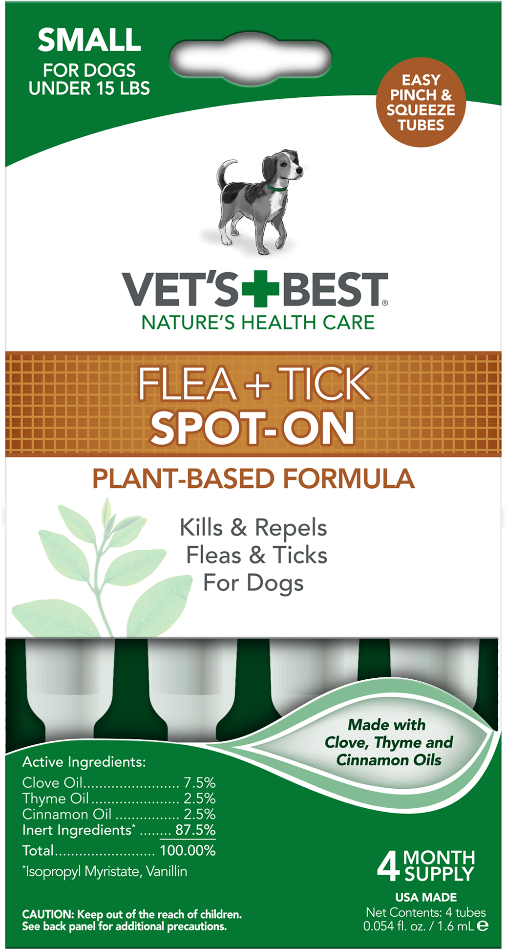 Vet's Best Flea And Tick Spot-on Drops Topical Treatment - Vet's Best Allergy Itch Relief Dog Shampoo, 16 Oz (2000x2000), Png Download