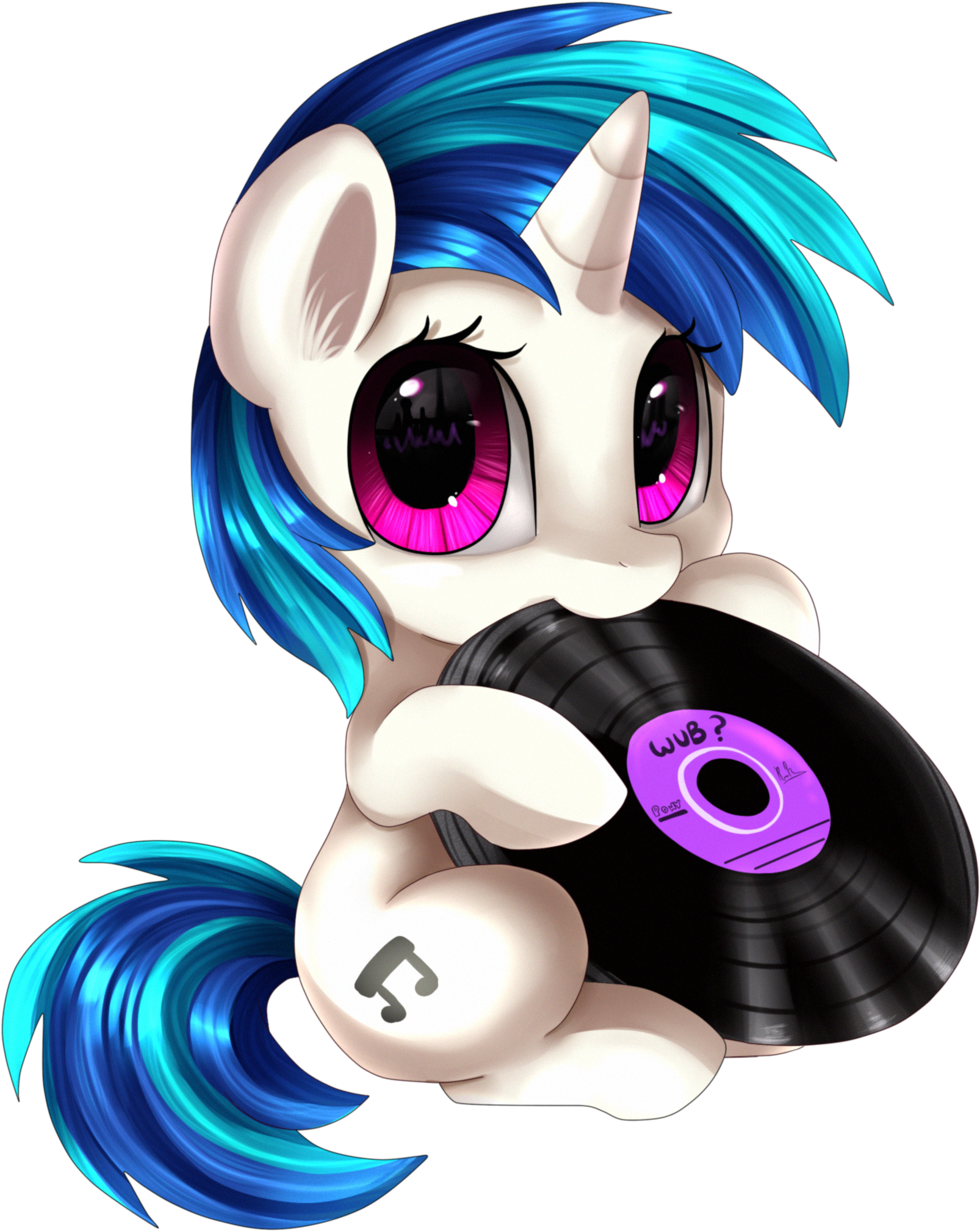 Clip Art Transparent Download Artist Pridark Cute Dj - Vinyl Scratch Mane (1836x2261), Png Download