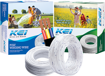 Pvc Insulated Winding Wires, Submersible Copper Winding - Kei Industries (470x357), Png Download