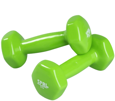 Green Dumbbells - Spri Db-3 Deluxe Vinyl Dumbbells-3 Lb Pair (400x400), Png Download