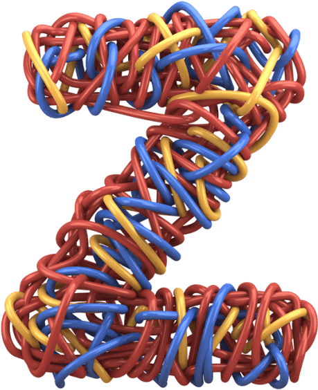 Color Wires Font - Font (595x595), Png Download