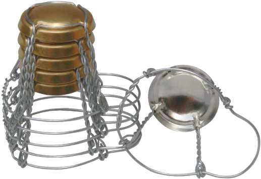 Pack Of 6 Champagne Cages / Wires - Champagne (550x550), Png Download