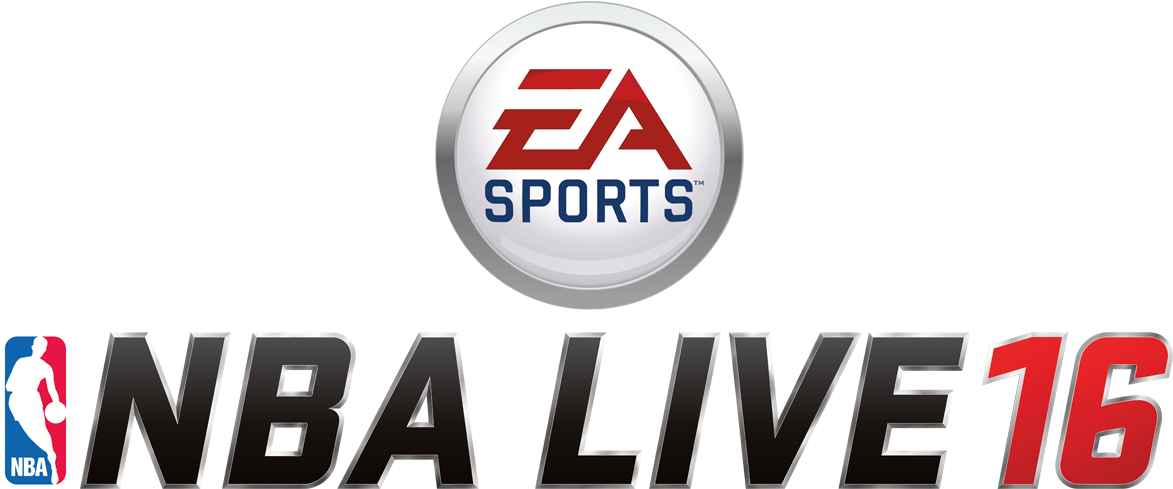 Nbalive16 Logo - Nba Live 16 Logo (1189x500), Png Download
