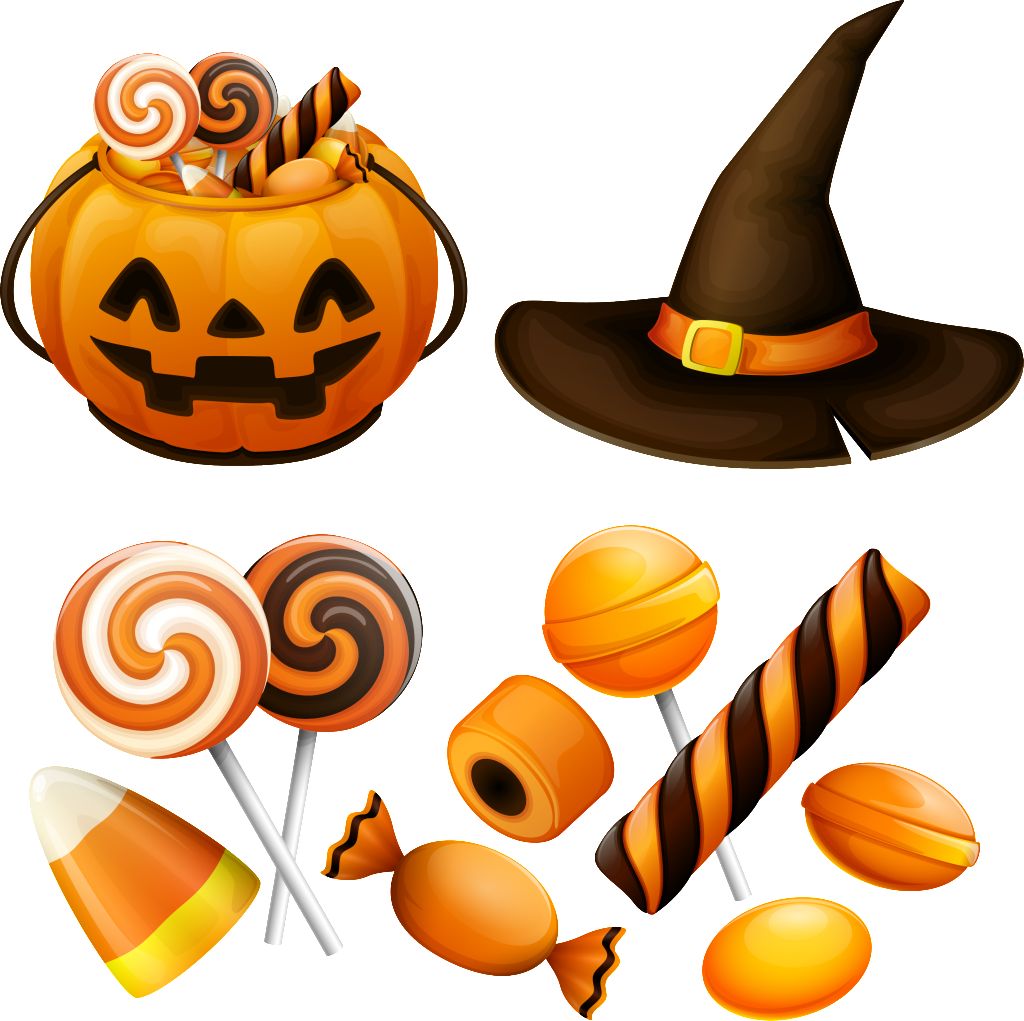 Halloween Pumpkin Png - Halloween Decorations Png (1024x1021), Png Download