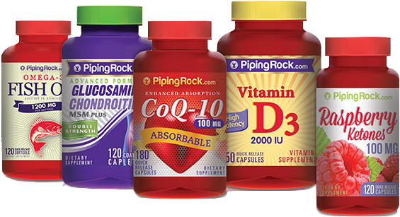 Nutraceutical Labels - Piping Rock (600x371), Png Download