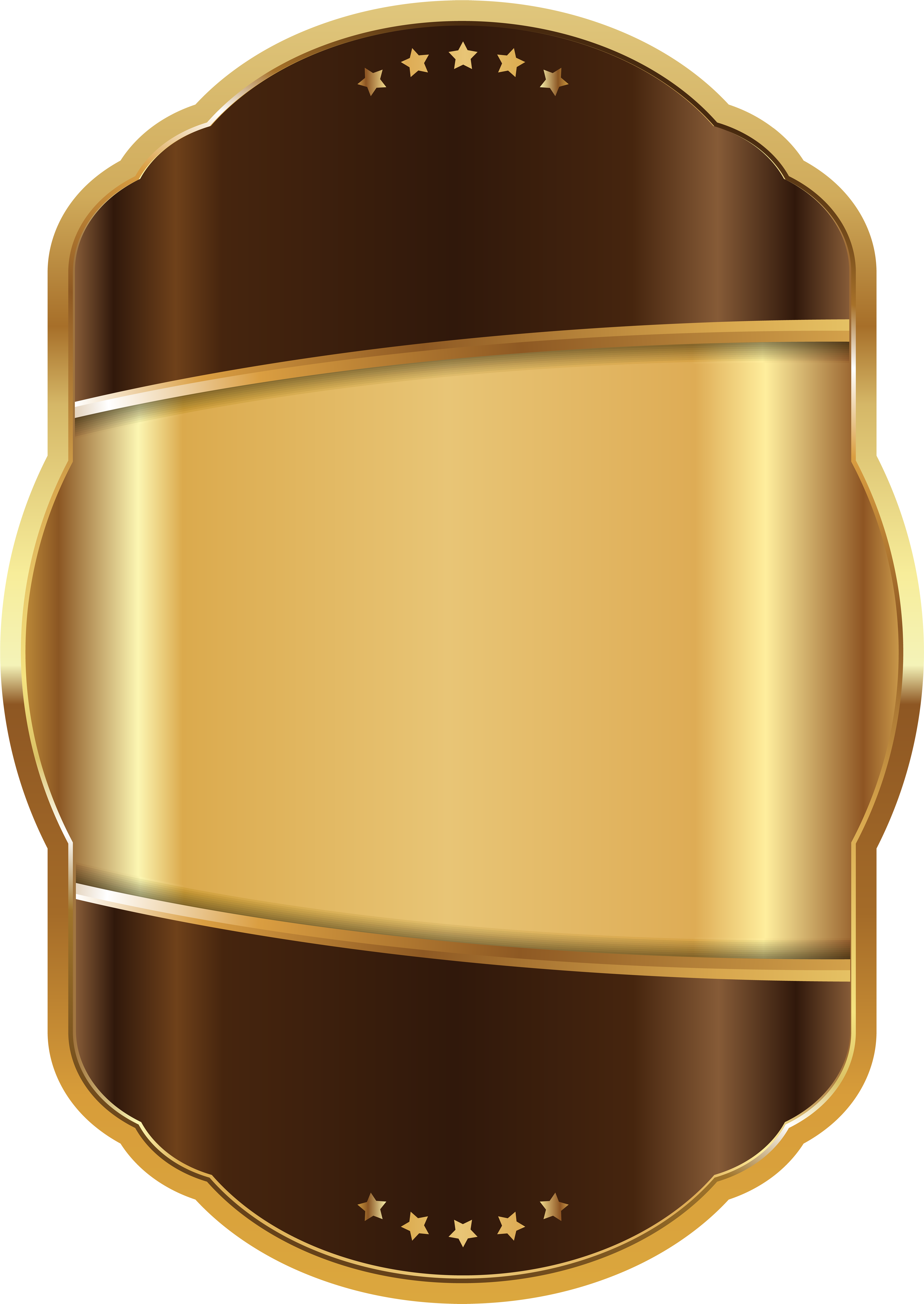 Brown Gold Labels Hd (5671x8000), Png Download