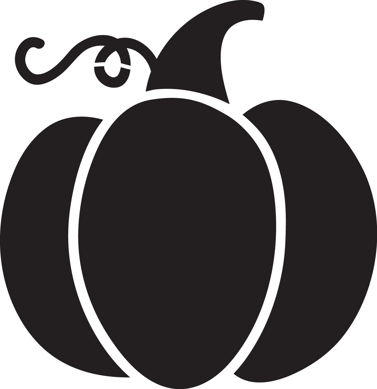 Pumpkin Silhouette At Getdrawings - Pumpkin Silhouette Png (1222x1261), Png Download
