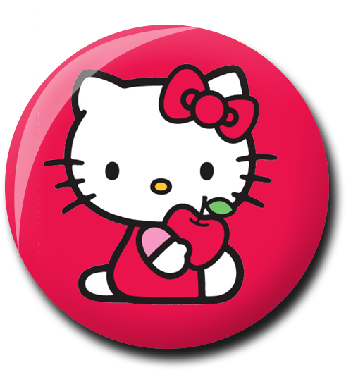 Buttons, Labels And Toppers - Hello Kitty Poster (600x600), Png Download