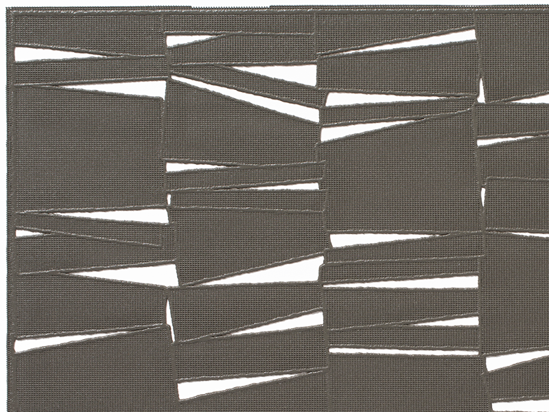 The Modern Placemat In Smoke - Chilewich - The Modern Rectangle Placemat - Black (800x600), Png Download