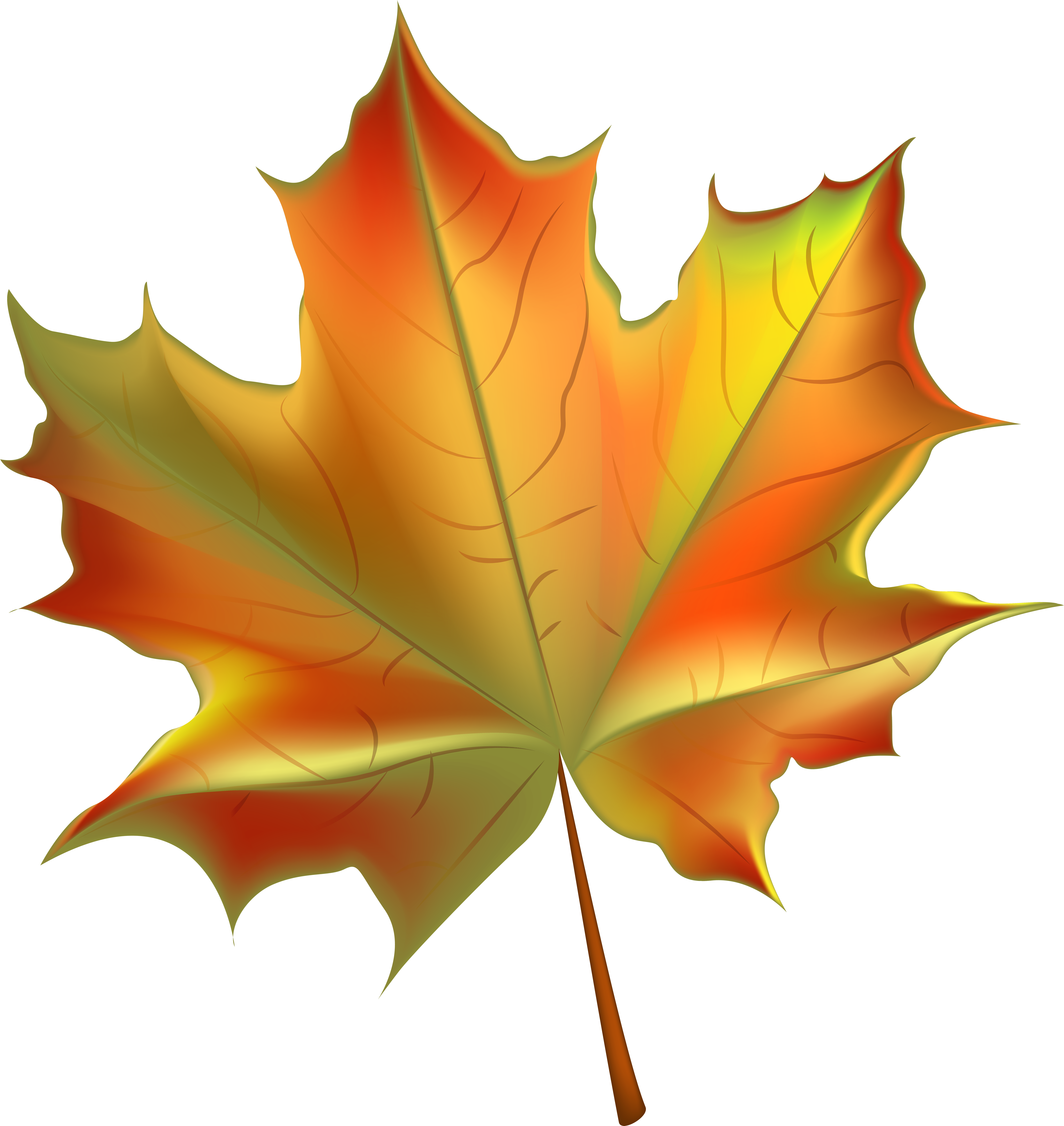 Beautiful Autumn Leaf Transparent Png Clip Art Image - Autumn Leaf Clipart (6614x7000), Png Download