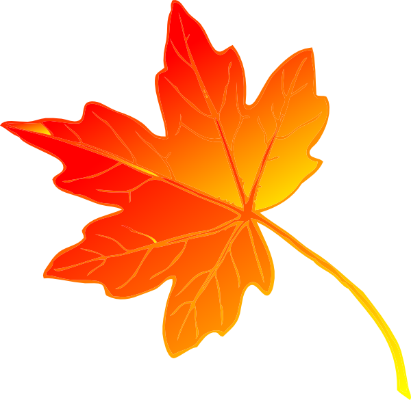 Free Beautiful Maple Leaf Clip Art - Fall Leaves Public Domain (600x585), Png Download