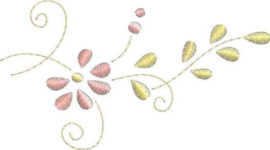 Floral - Floral Bordado Png (600x600), Png Download