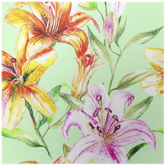 Póster Belas Orquídeas Florais Vermelhas Originais - Watercolor Painting (400x400), Png Download