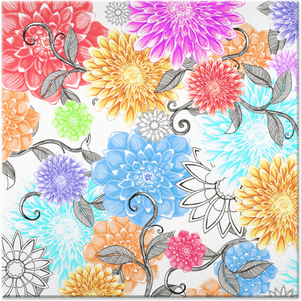 Azulejo Florais Da Lua De Lundaysna - Azulejo (800x800), Png Download