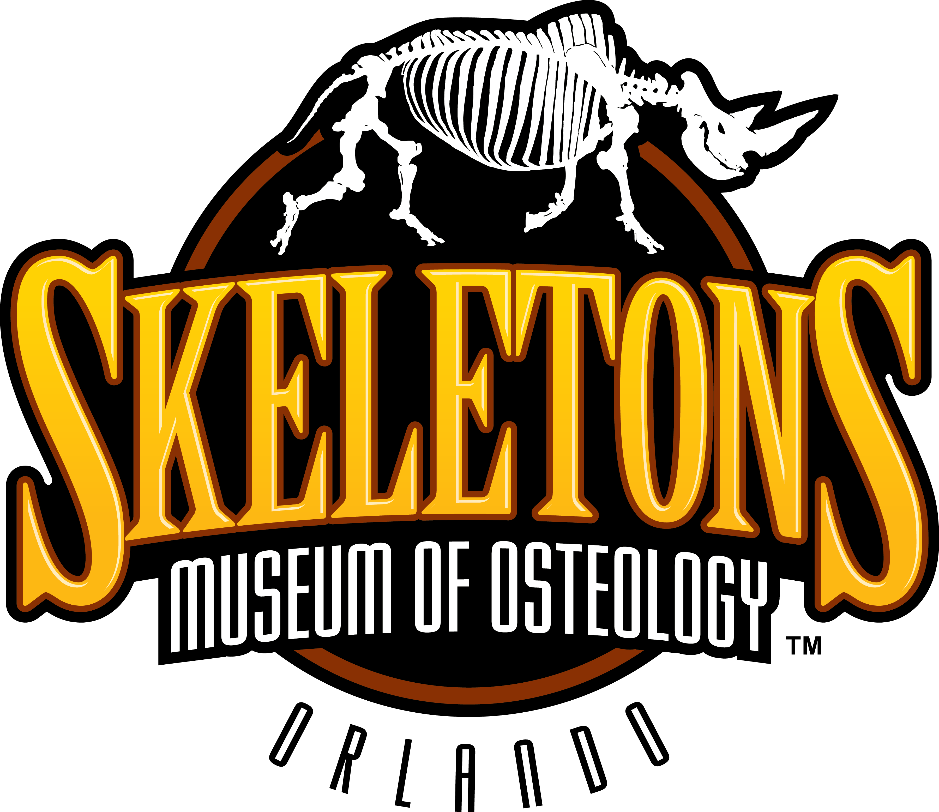 Skeletons Logo - Skeletons Museum Of Osteology Orlando (3600x3113), Png Download