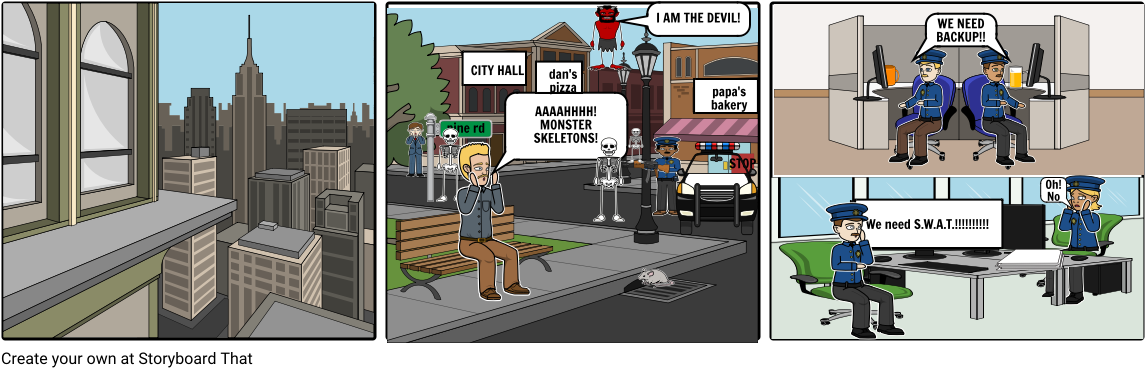 Monster Skeletons - Cartoon (1164x385), Png Download