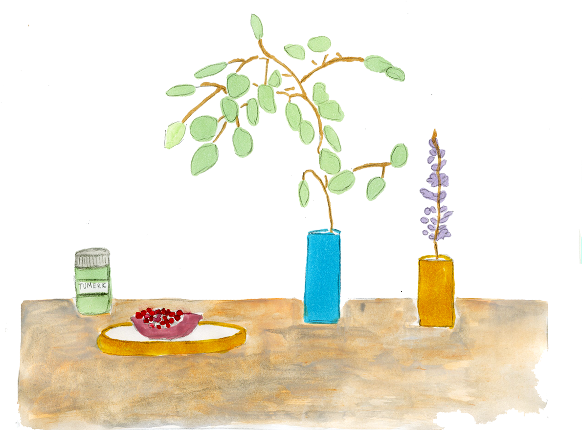 My Process Included Sketching The Illustration Out - Ikebana (1200x1133), Png Download