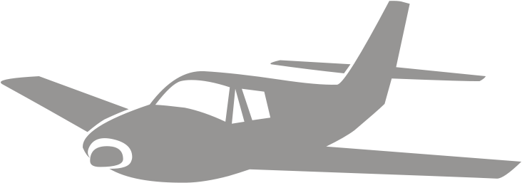 Plane Silhouette Png - Small Airplane Clipart (744x266), Png Download