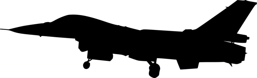 Free Png Figther Plane Side View Silhouette Png Images - Portable Network Graphics (850x258), Png Download
