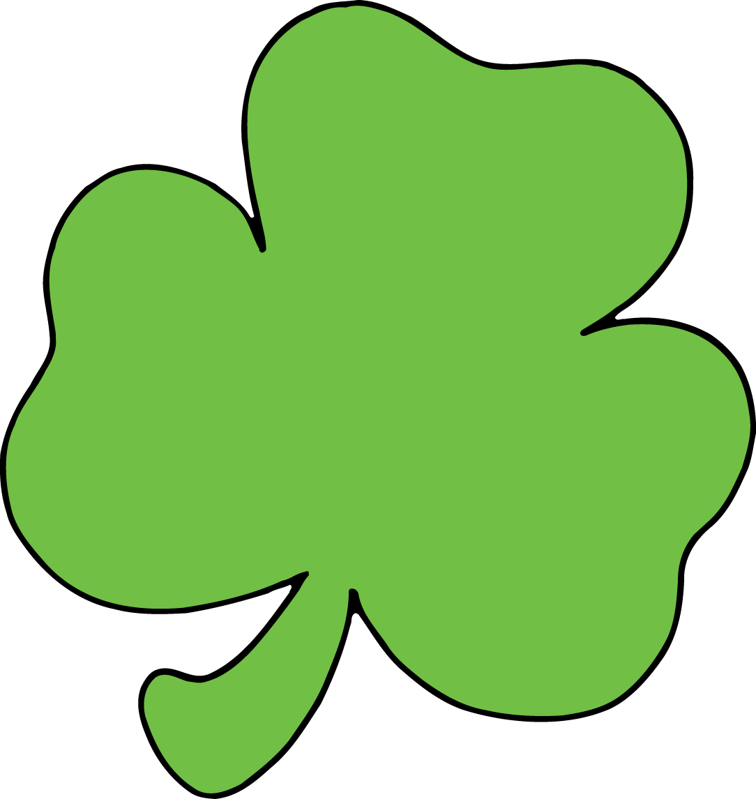 Clip Art Shamrocks - Green Shamrock Clip Art (1084x1146), Png Download