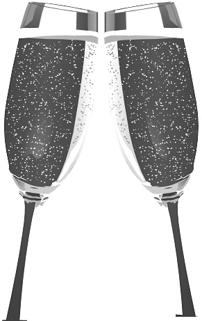 Champagne Flutes Png - Champagne Glass Vector Silver (450x596), Png Download