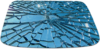 Broken Blue Glass Bathmat Photographic Image Of Shattered - Neet Young People And Training For Work (350x350), Png Download