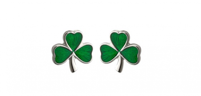 Solvar Jewelry Small Green Shamrock Studs 0.2in::green (700x700), Png Download