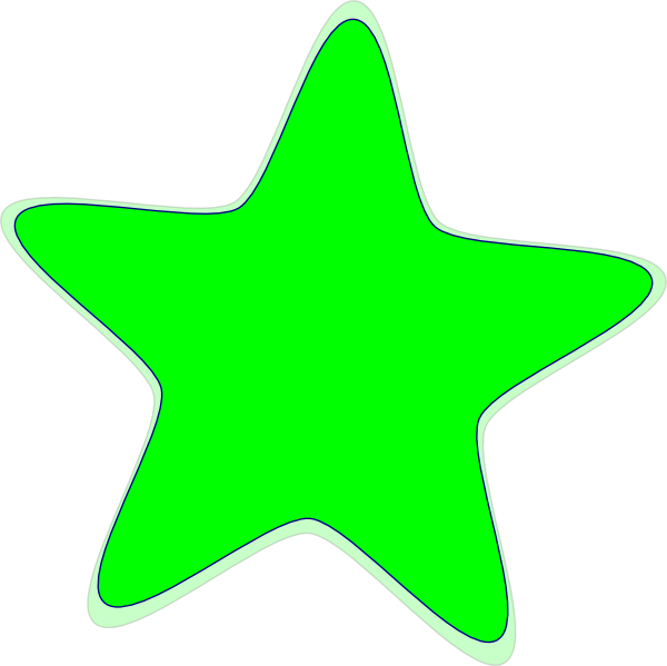 Green Star Clip Art (594x595), Png Download