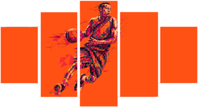 Image Of Hd Printed Basketball Vector Art - Led Zepplin Logo Png (480x270), Png Download