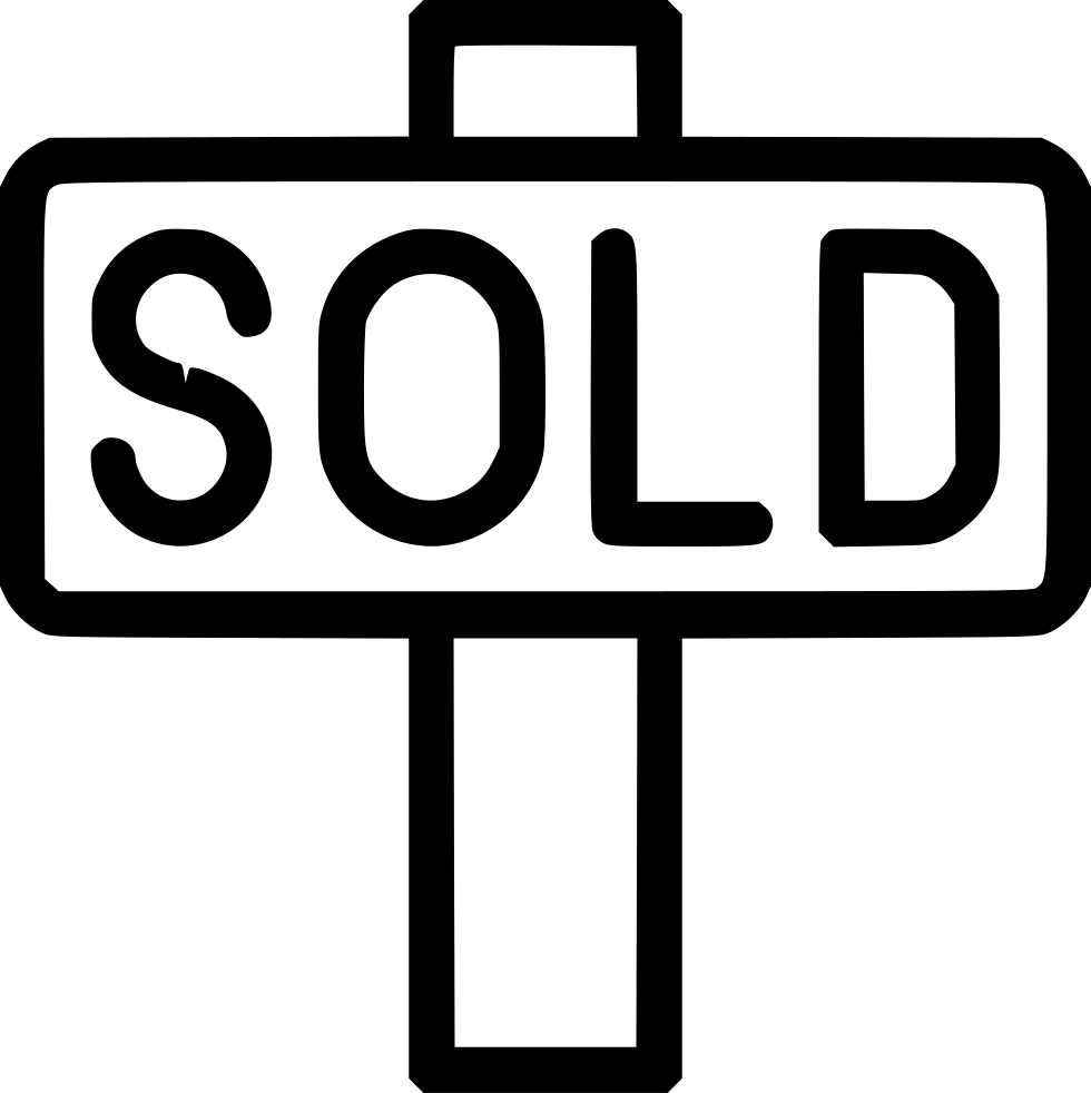 Sold Sign - - Icon (980x982), Png Download