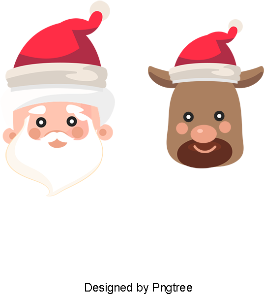 Santa's Reindeer, Santa Claus, Reindeer, Tummy Png - Cartoon (800x800), Png Download