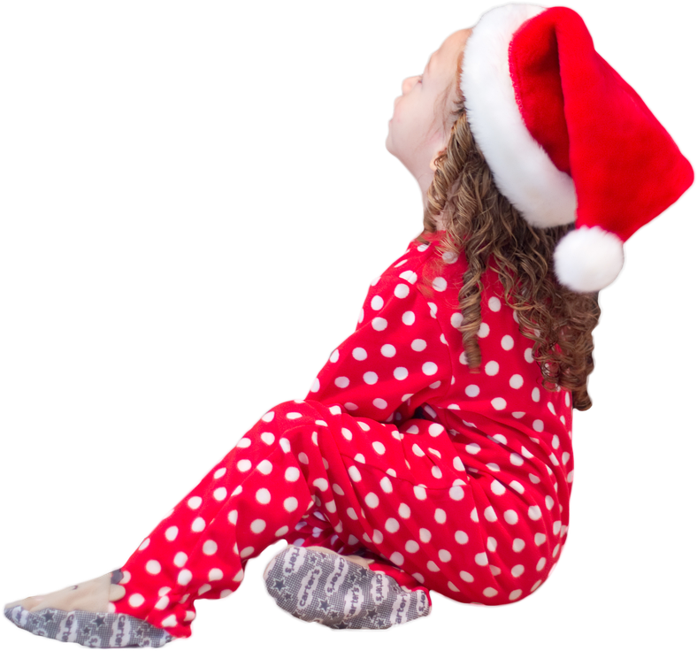 Little Girl Santa Hat Christmas - Santa Claus Girl Png Transparent (853x1280), Png Download