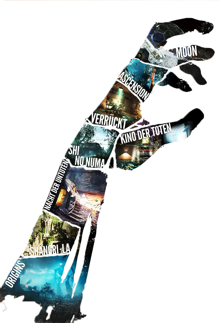 Imagezombie Chronicles Hand Cutout Png - Black Ops 3 Zombie Chronicles (743x1080), Png Download