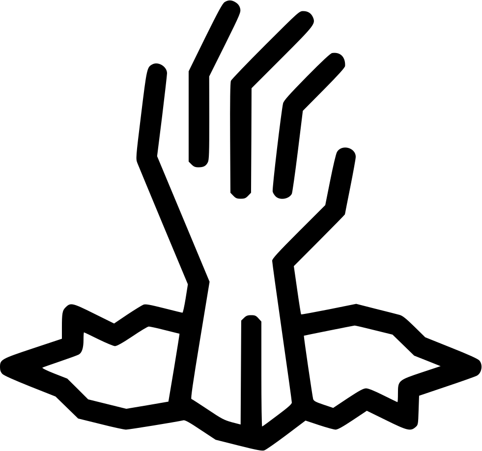 Creepy Dead Eveil Hand Zombie Comments - Icon (981x918), Png Download