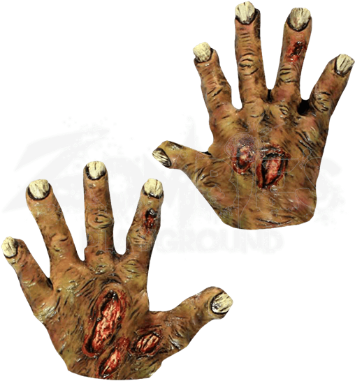 Undead Zombie Costume Hands - Ghoulish Productions Hand Gloves Zombie Undead Pair (550x550), Png Download