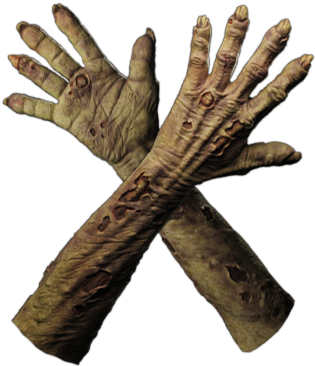 Silicone Zombie Gloves (331x373), Png Download