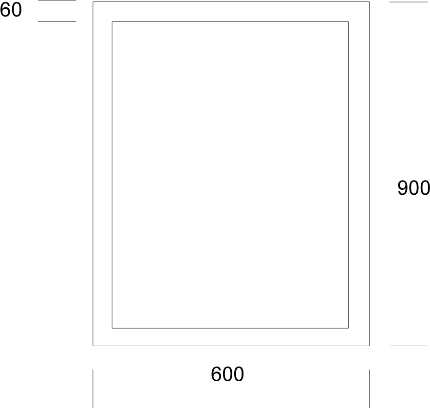 Adp Oasis 600 Overlay Frosted Mirror - Monochrome (1200x900), Png Download