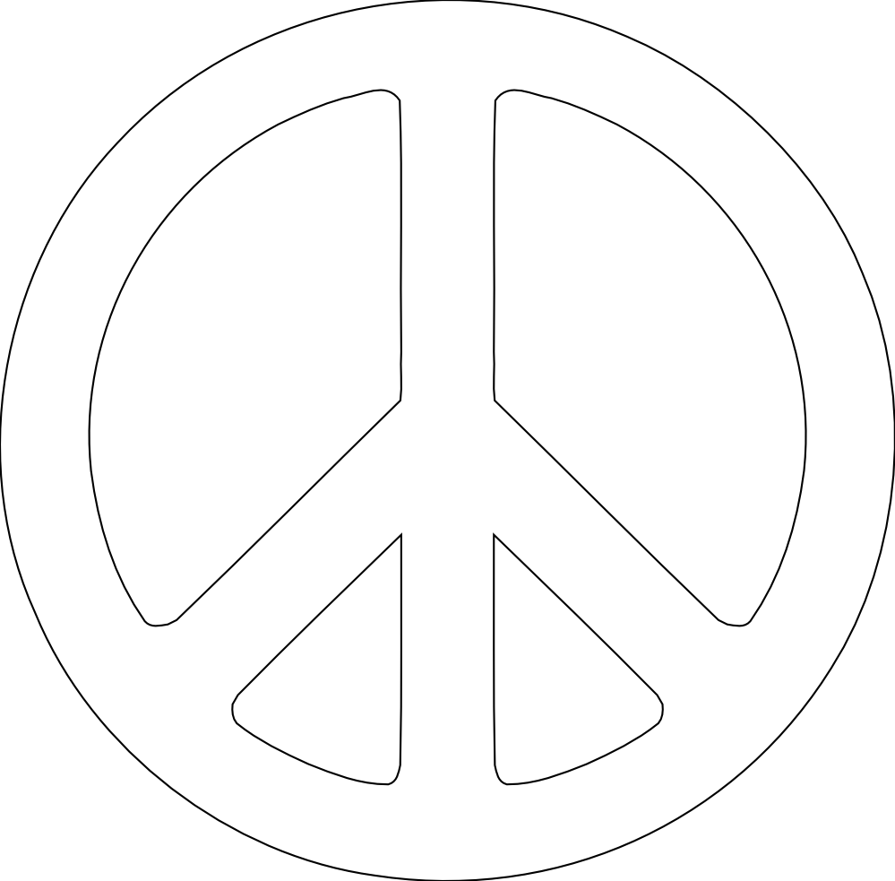 Background Transparent Peace Sign - White Peace Sign (999x983), Png Download