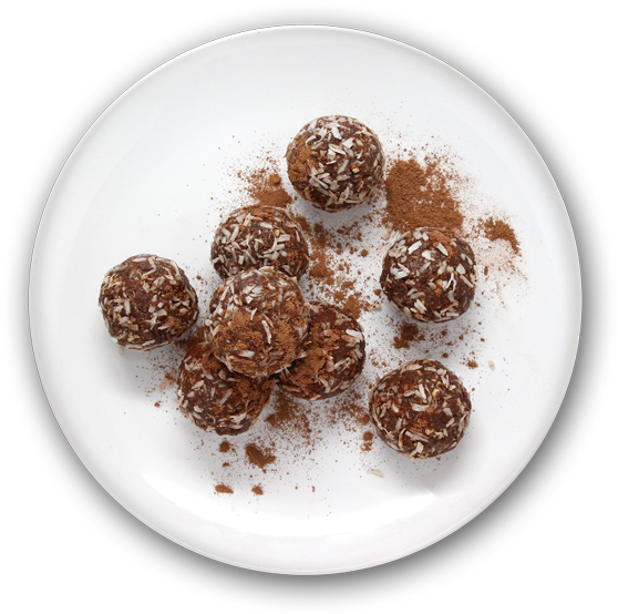 Coconut Cacao Energy Balls - Rum Ball (600x581), Png Download